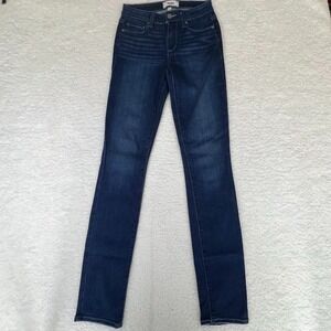 PAIGE Skyline Skinny Jeans Womens 24 Dark Wash Mid Rise Stretch Denim